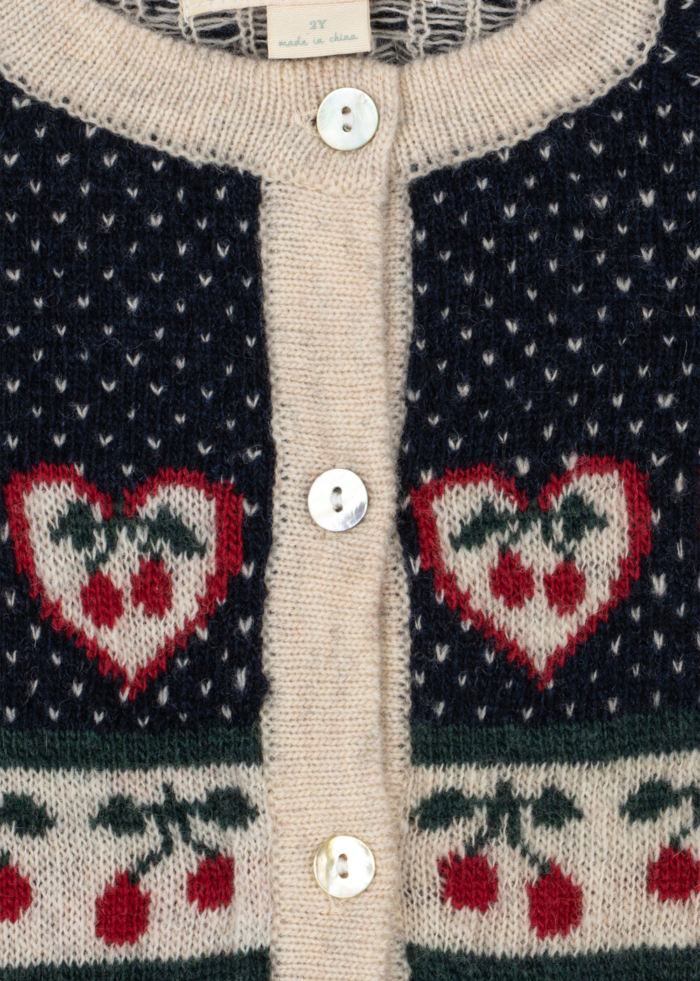 Konges Slojd - Belou Knit Cardigan in Cherry Heart