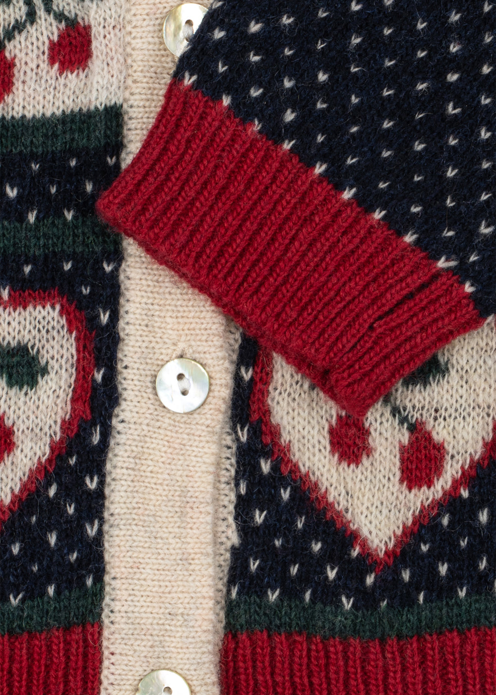 Konges Slojd - Belou Knit Cardigan in Cherry Heart