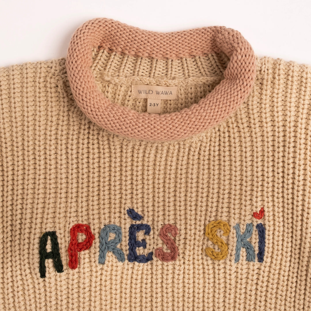 Wild Wawa- Aprés Ski Sweater in Ecru