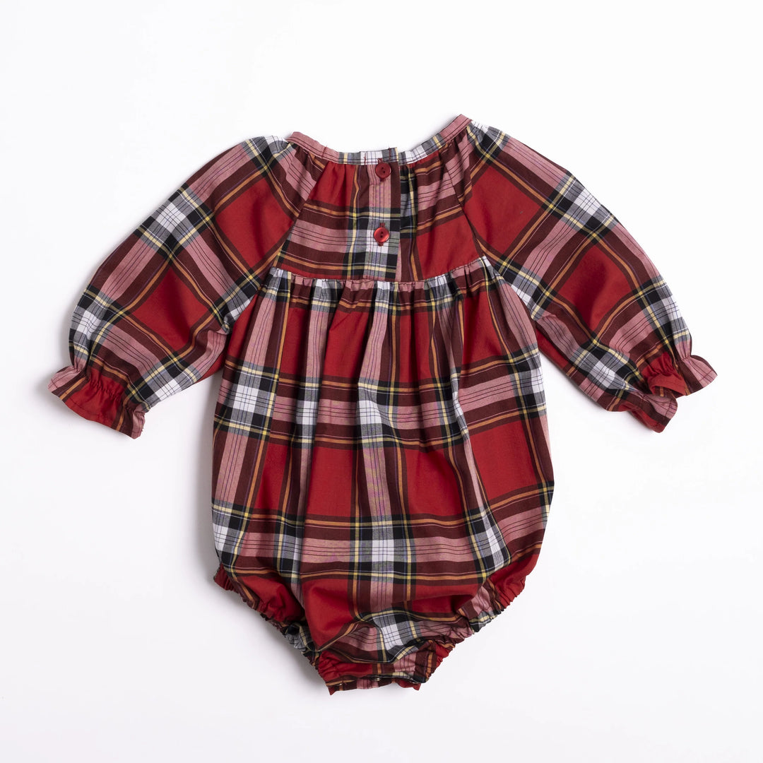 Wild Wawa- Nora Romper in Heritage Tartan