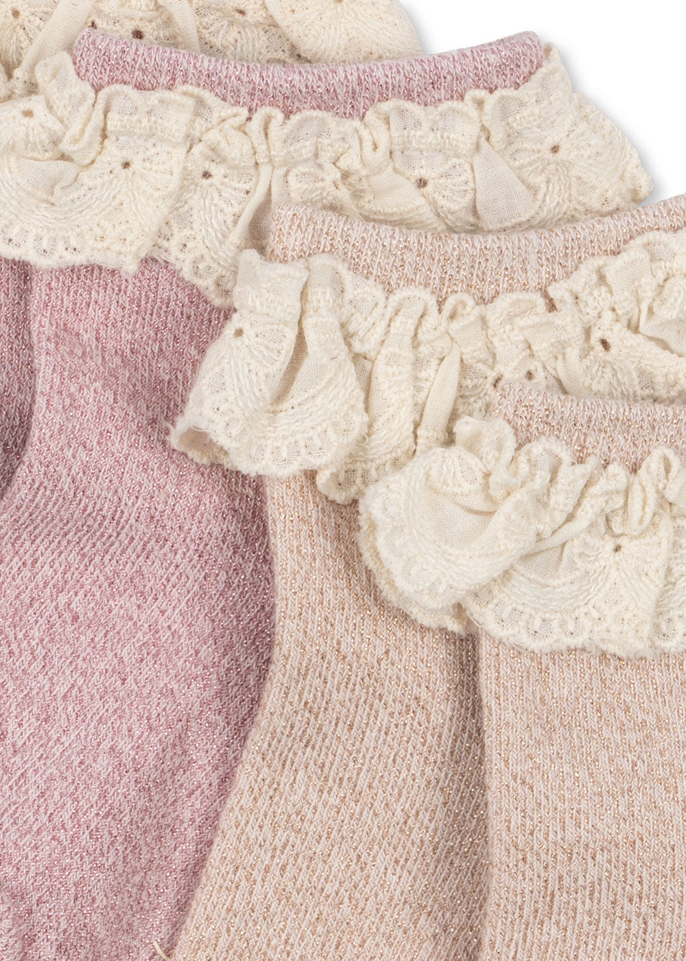 Konges Slojd - 2 Pack Glitter Frill Sock