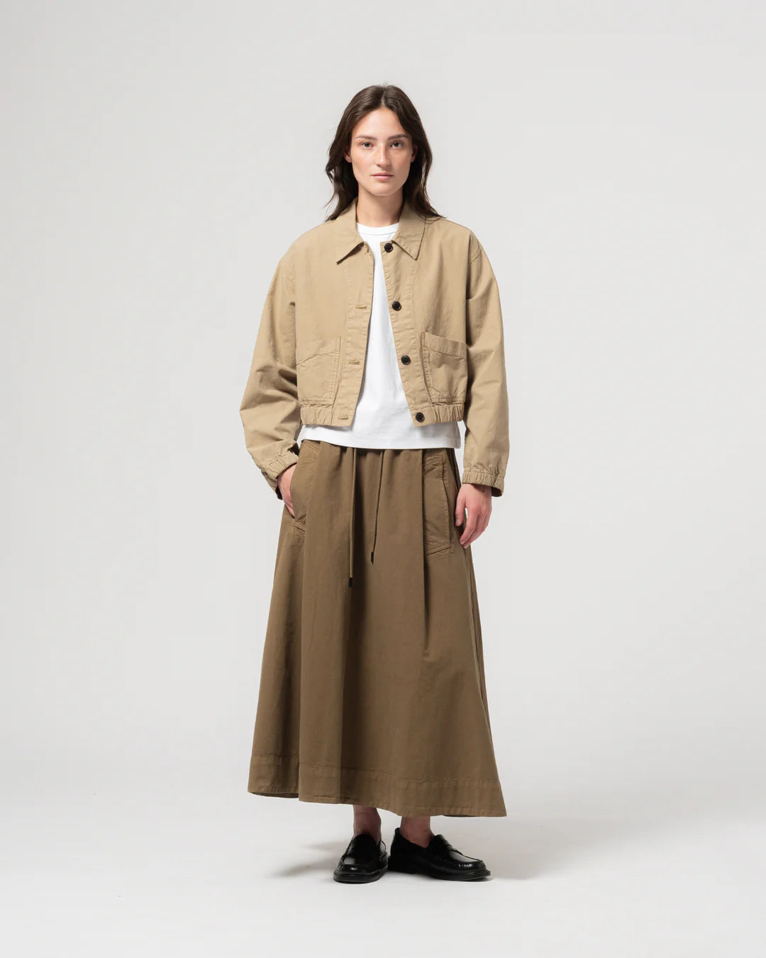 Girls of Dust - Artisan Cotton Linen Shirt in Kelp