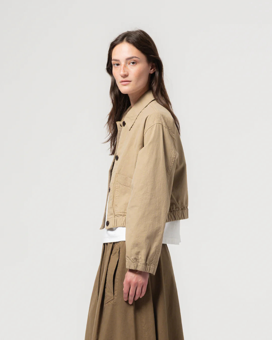 Girls of Dust - Artisan Cotton Linen Shirt in Kelp