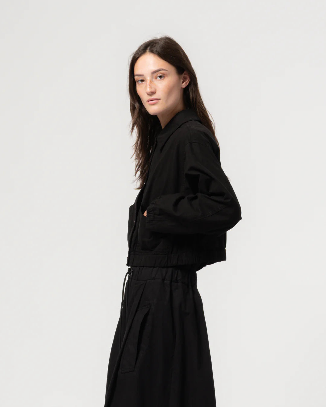 Girls of Dust - Artisan Cotton Linen Shirt in Black