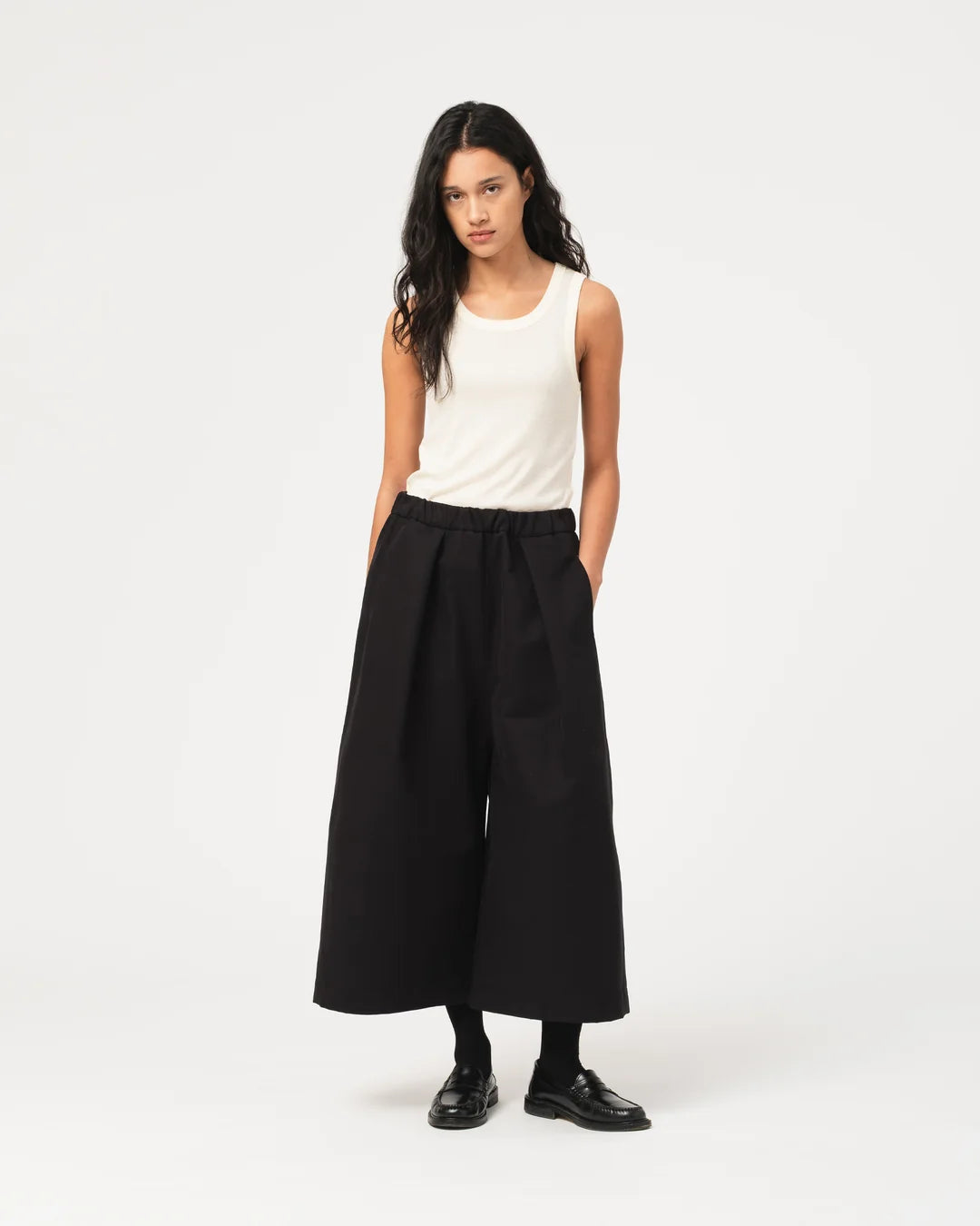 Girls of Dust - Rib Wool Tank in Off White