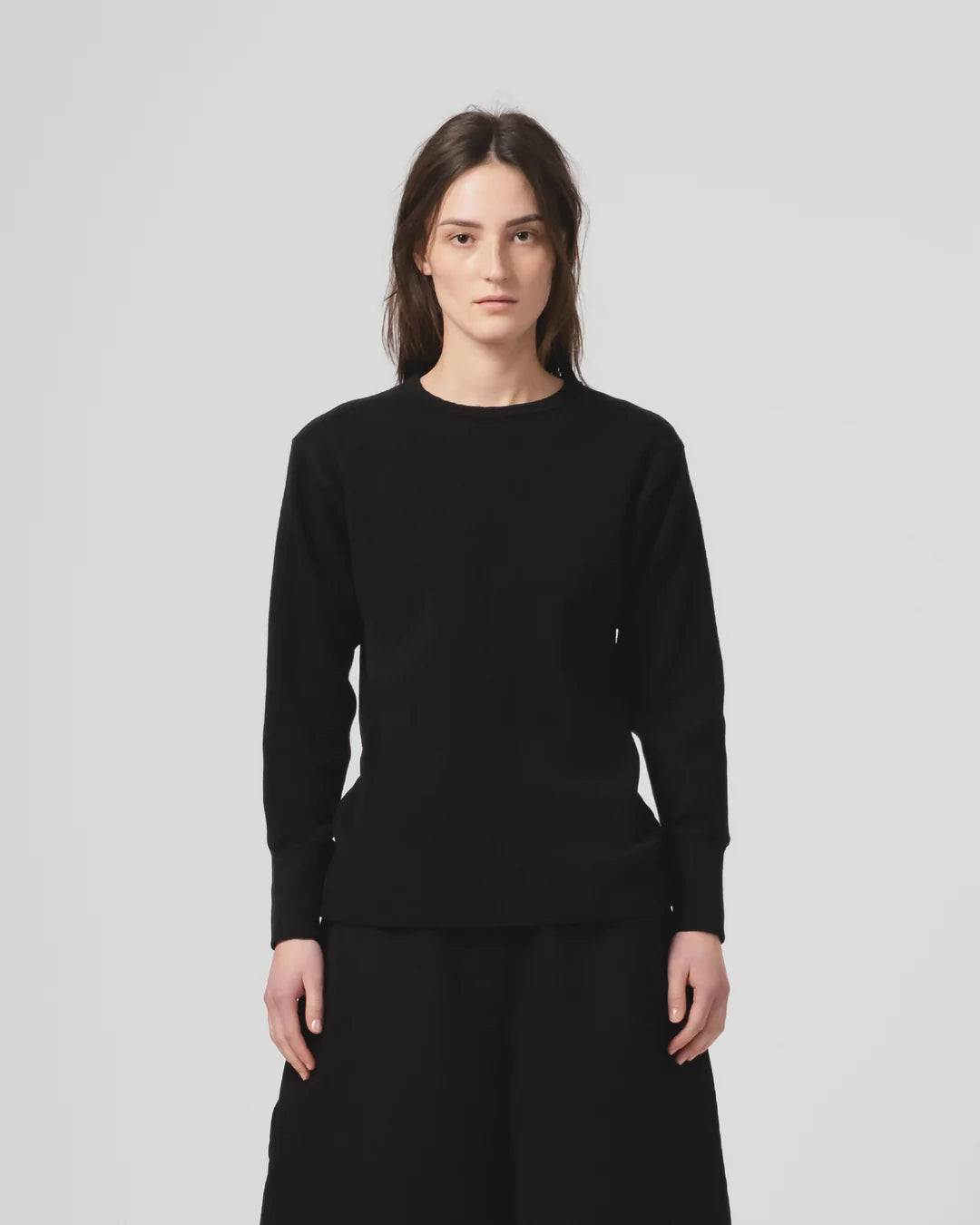 Girls of Dust - Thermo L/S Waffle Jersey in Black