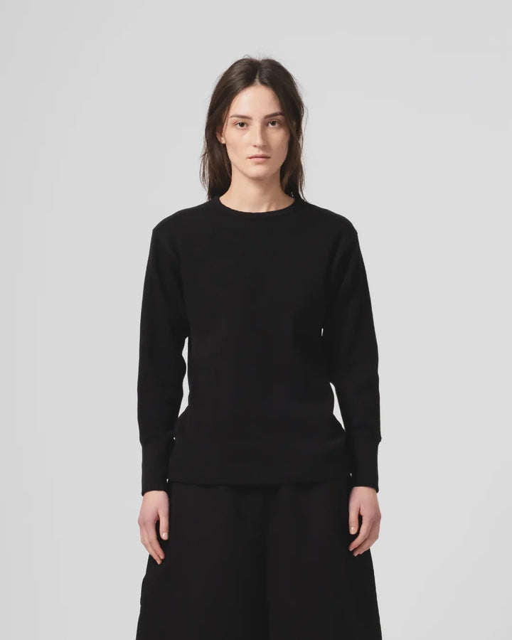 Girls of Dust - Thermo L/S Waffle Jersey in Black