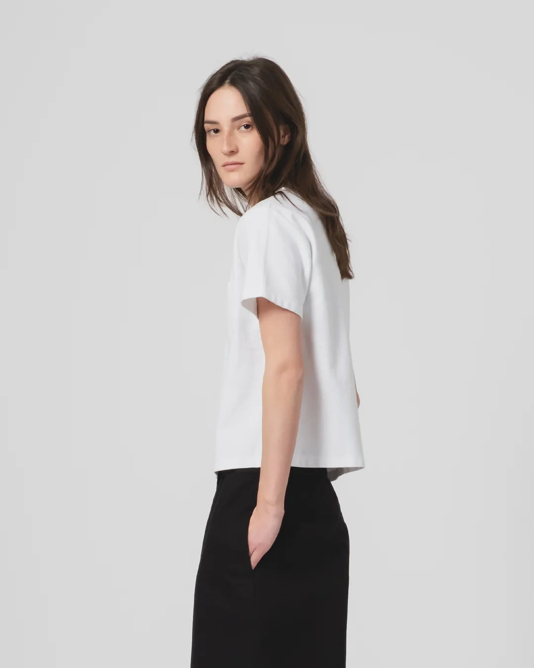 Girls of Dust - Jersey Pocket Tee in White