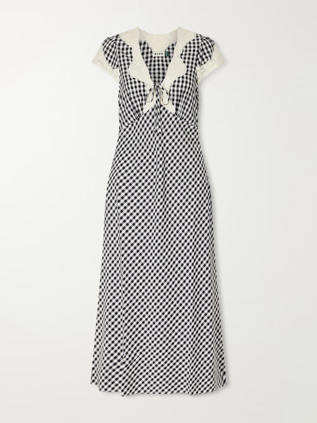 RIXO - Amari Midi Dress in Beth Check Black