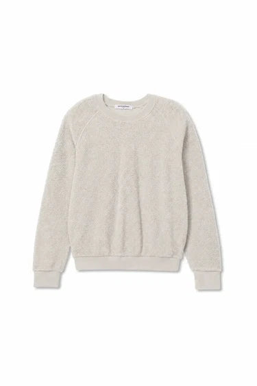 Perfect White Tee - Ziggy Reverse Fleece Shrunken Crewneck in White Cap