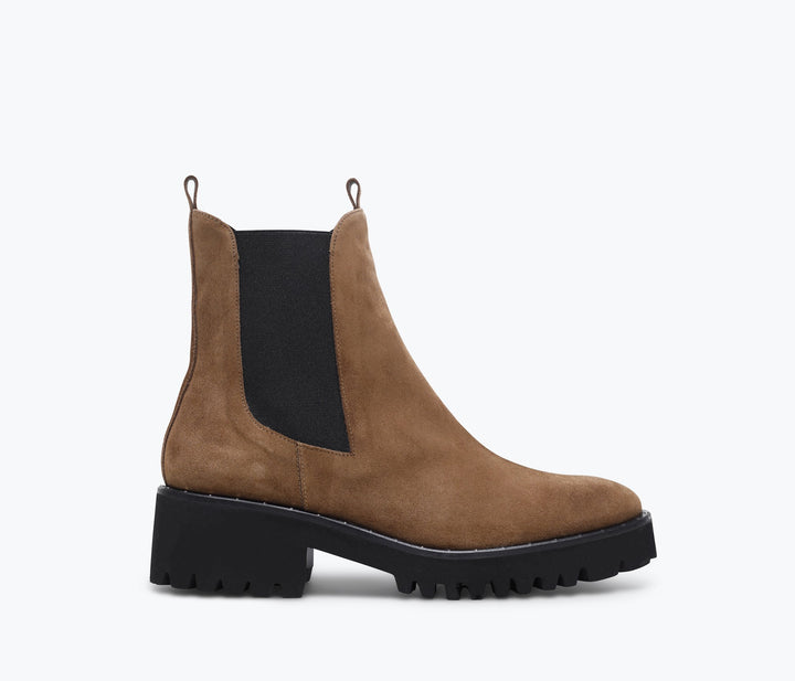 Freda Salvador – Brooke Chelsea Ankle Boot in Brown Suede