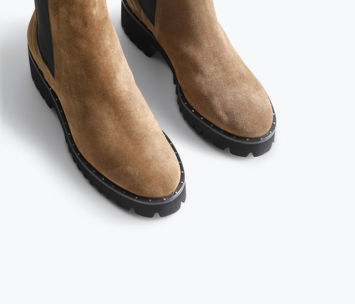 Freda Salvador – Brooke Chelsea Ankle Boot in Brown Suede