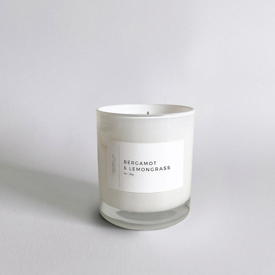 Lightwell Co. - Bergamont & Lemongrass White Tumbler Candle