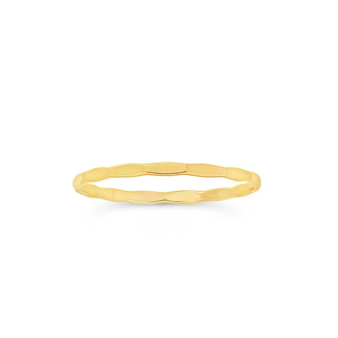 Mod + Jo - Solid 14K Hammered Stacking Ring