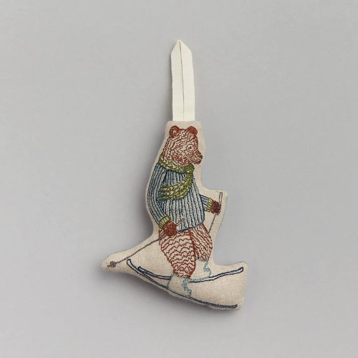 Coral & Tusk – Downhill Bear Ornament