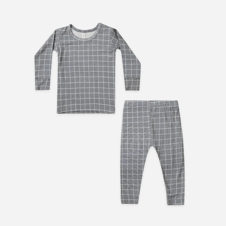 Quincy Mae - Bamboo Pajama Set in Grid