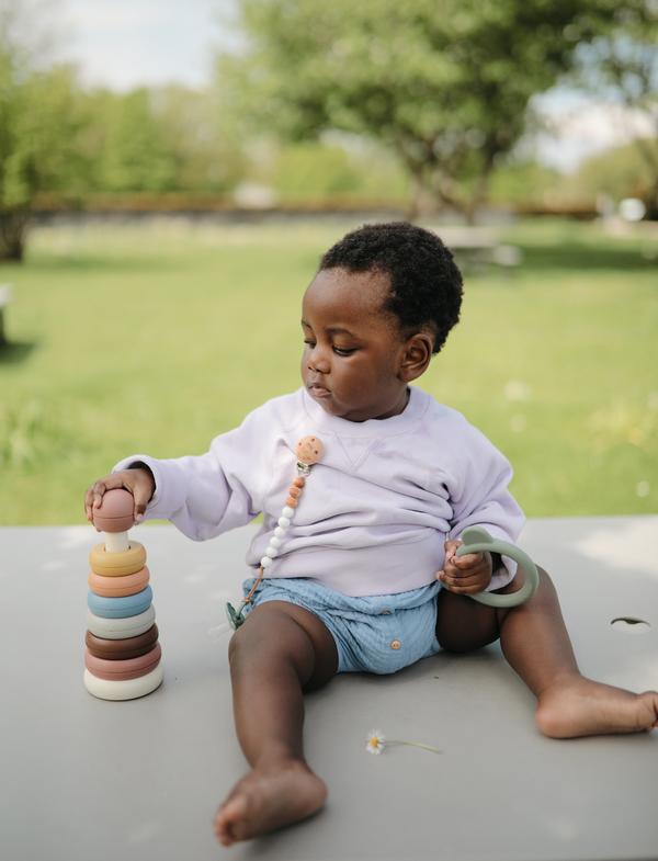Mushie - Stacking Rings Toy in Original Colors