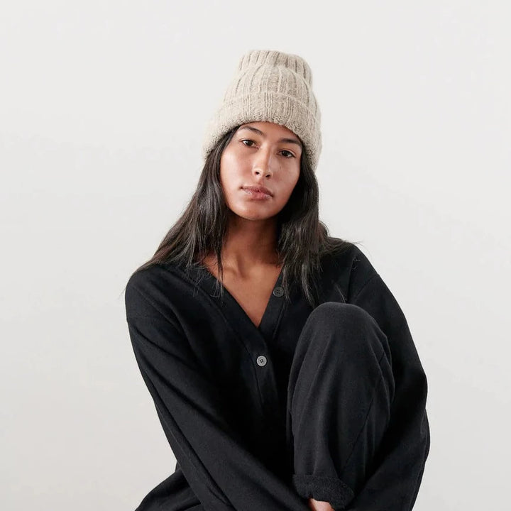 Wol Hide - Rib Hat in Oatmeal