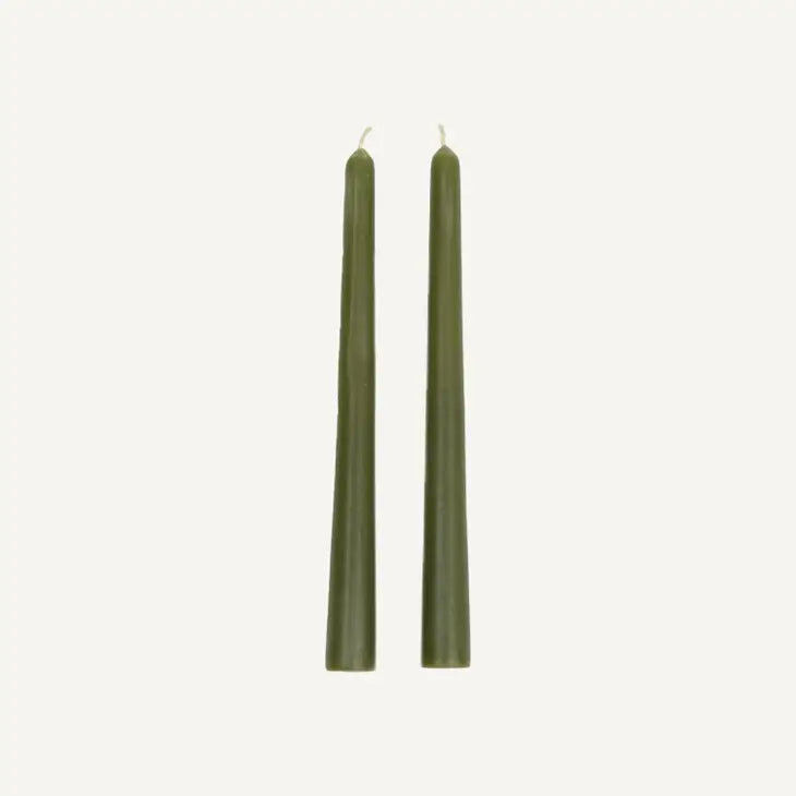 Civil Alchemy - Green Beeswax Taper Candles