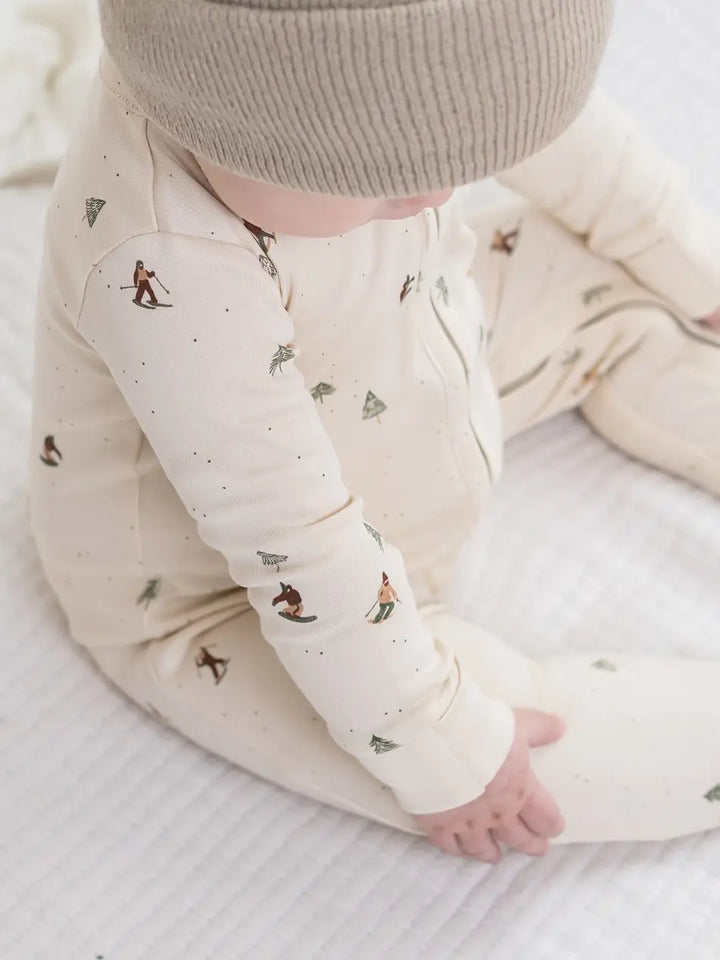 Colored Organics – Peyton Zipper Sleeper in Ski Trails