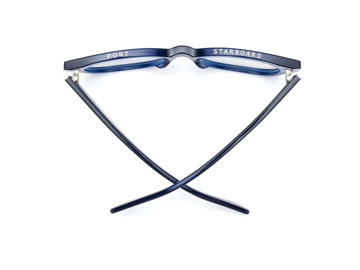 Caddis – Miklos Blue Light + Reading Glasses in Polished Minor Blues