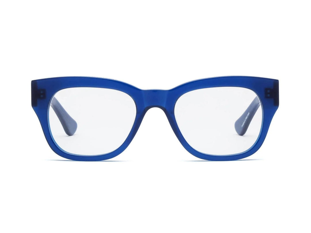 Caddis – Miklos Blue Light + Reading Glasses in Polished Minor Blues