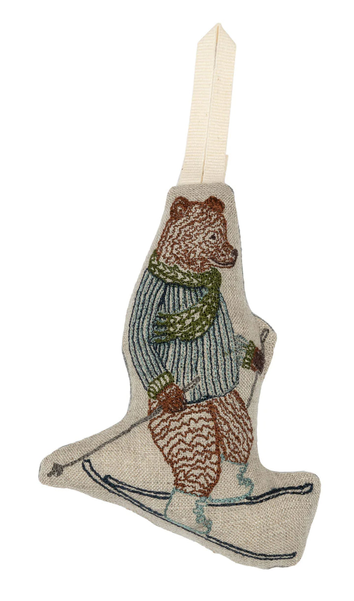 Coral & Tusk – Downhill Bear Ornament