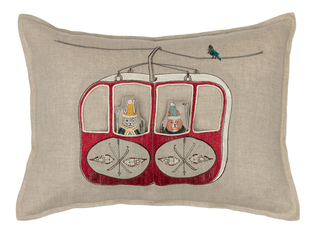 Coral & Tusk – Ski Gondola Pocket Pillow with Insert