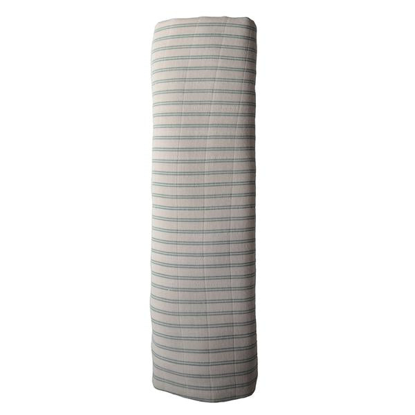 Mushie - Organic Cotton Muslin Swaddle in Sage Stripe