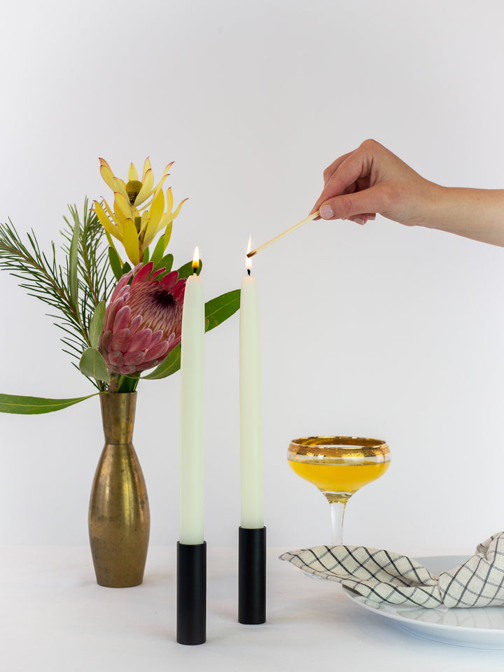 Mo&Co Home - Dipped Beeswax Candles in Natural White